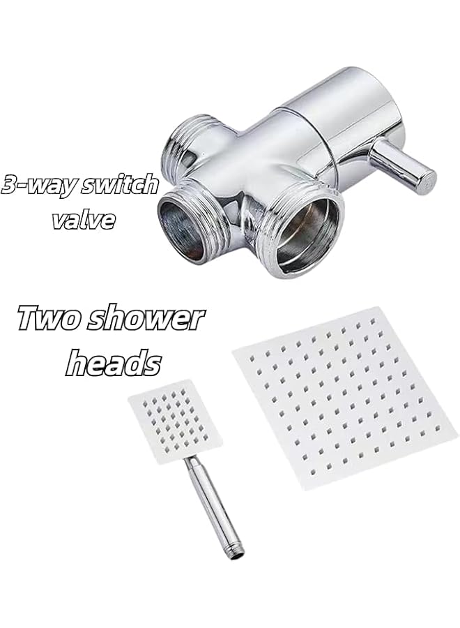 The Bros Shower Sets For Bathroom, Shower Set And Bathroom Fixtures Without Tap, Shower System Included Rainfall Shower Head, Handheld Shower, Hoses For Bathroom,Chrome (Silvery) - Image 4