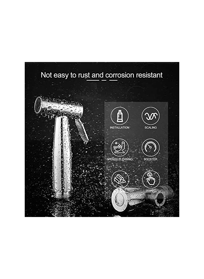 The Bros رشاش بيديت محمول شطاف حفاضات قماش رشاش مرحاض من الفولاذ المقاوم للصدأ مصقول دش حمام - Image 4