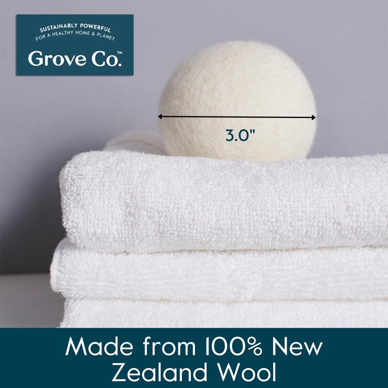 Grove Co. Wool Dryer Balls, Reusable Laundry Balls for Dryer, 100% New Zealand Wool, Reduce Drying Time, Wrinkles & Static, Sustainably Designed Laundry Essentials, Hypoallergenic, Unscented, 3 Pack - Image 5
