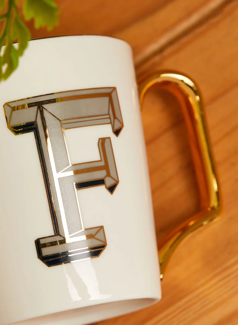 Noire Edit Monogram Mug - F