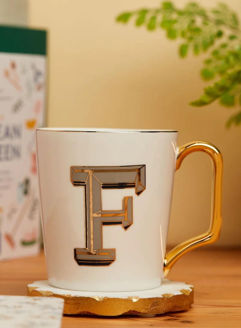 Noire Edit Monogram Mug - F