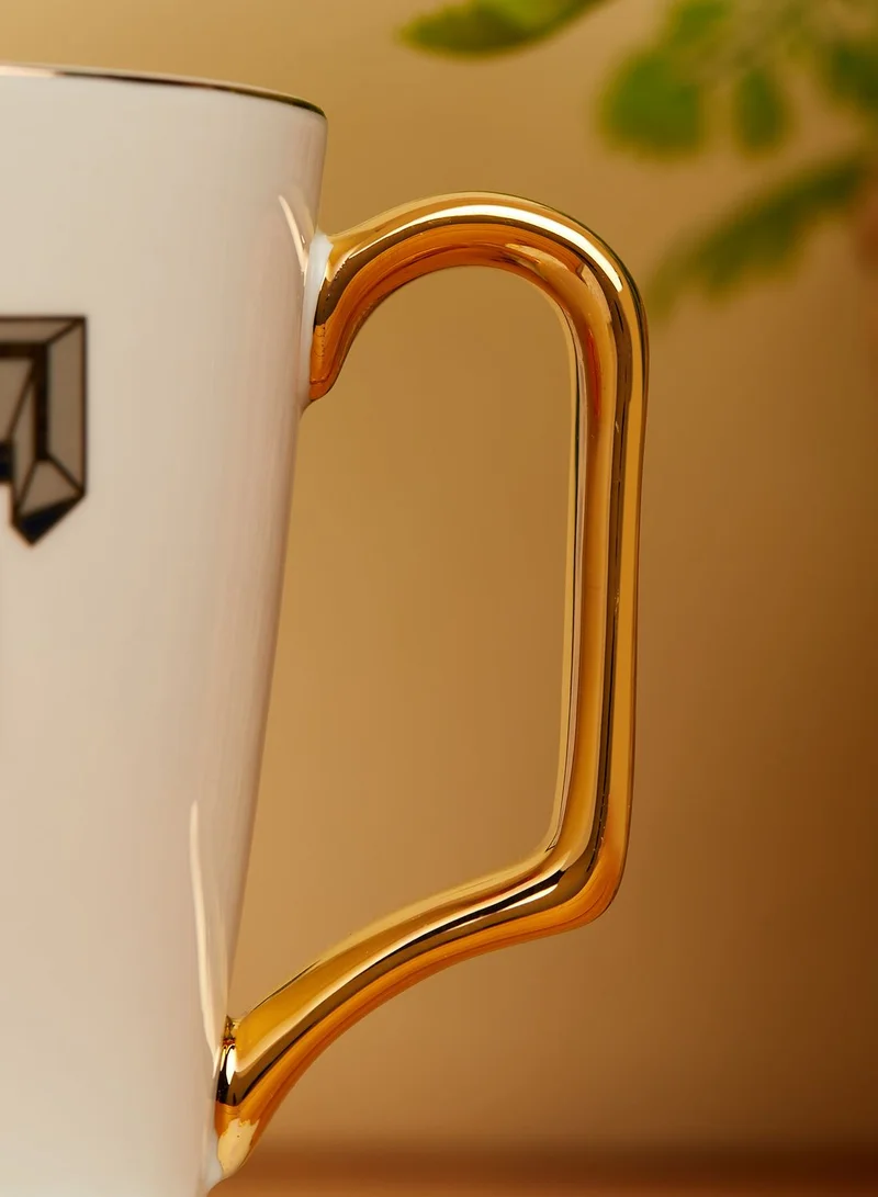 Noire Edit Monogram Mug - F