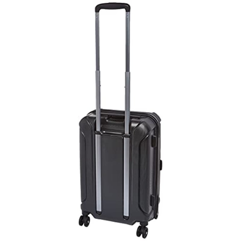 Cabin-size 55 cm suitcase for travel, polycarbonate hard shell, diamond black, ultra-durable with 4 spinner wheels, dual-tube handle, expandable design, and TSA lock - Image 4