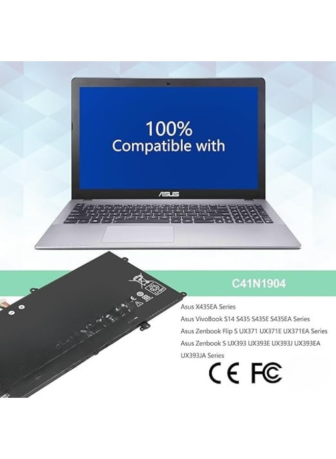 Shentec C41N1904 15.4V 67Wh Replacement Laptop Battery Compatible with UX325, UX425, UM325, UX363, UX393, S435EA, VivoBook S14 Series - Image 1
