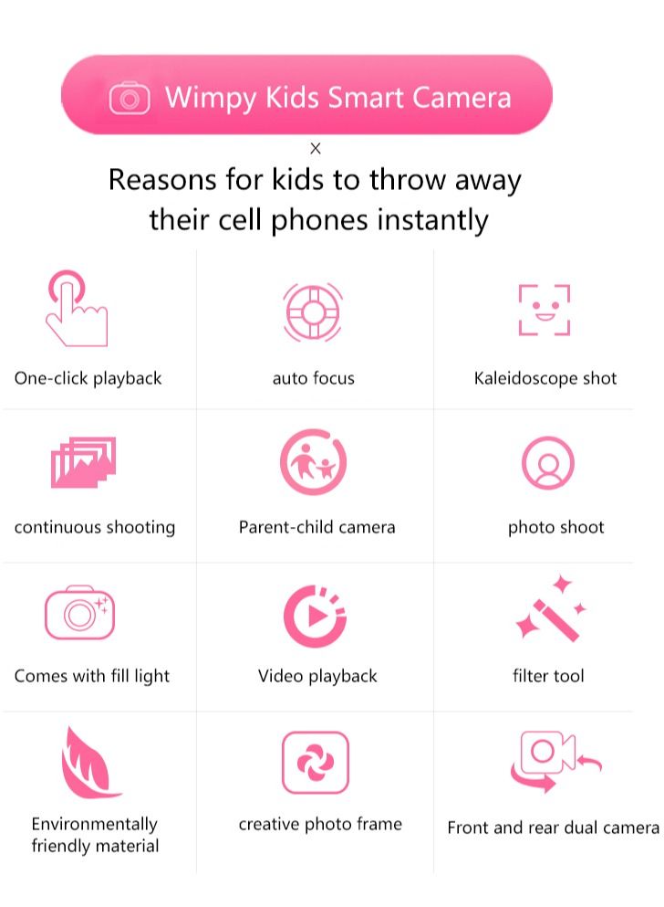 GULFLINK Kids Camera For Girls And Boys Red - Image 2