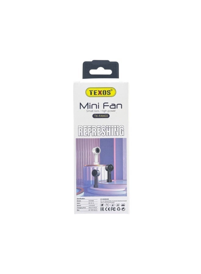 Texos Mini Portable Fan - TX-FAN03 - Image 2