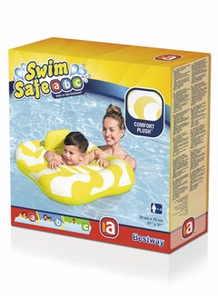 Bestway Bestway Swimsafe Baby Wavy Square 79x79cm | Inflatable Baby Float | Baby Pool Float | Summer Water Toy | Pool & Beach Toy  - Image 1