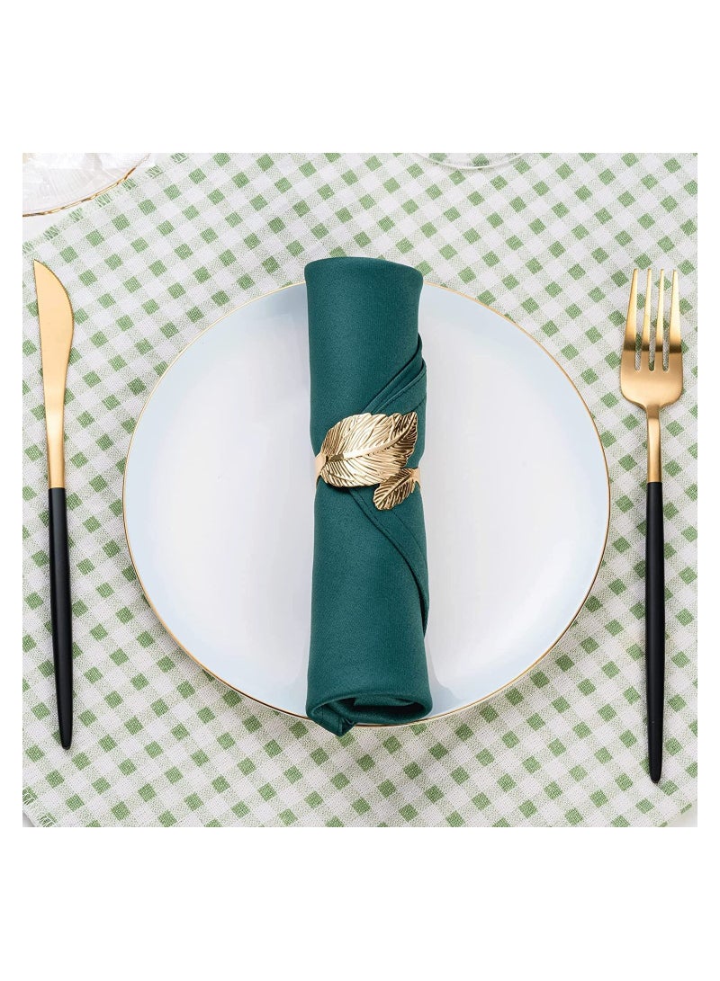 12Pcs Gold Leaf Napkin Rings for Table Setting, Perfect for Anniversaries, Birthdays, Thanksgiving, and Parties, Elegant Alloy Open Design for Hotels and Events - Image 5