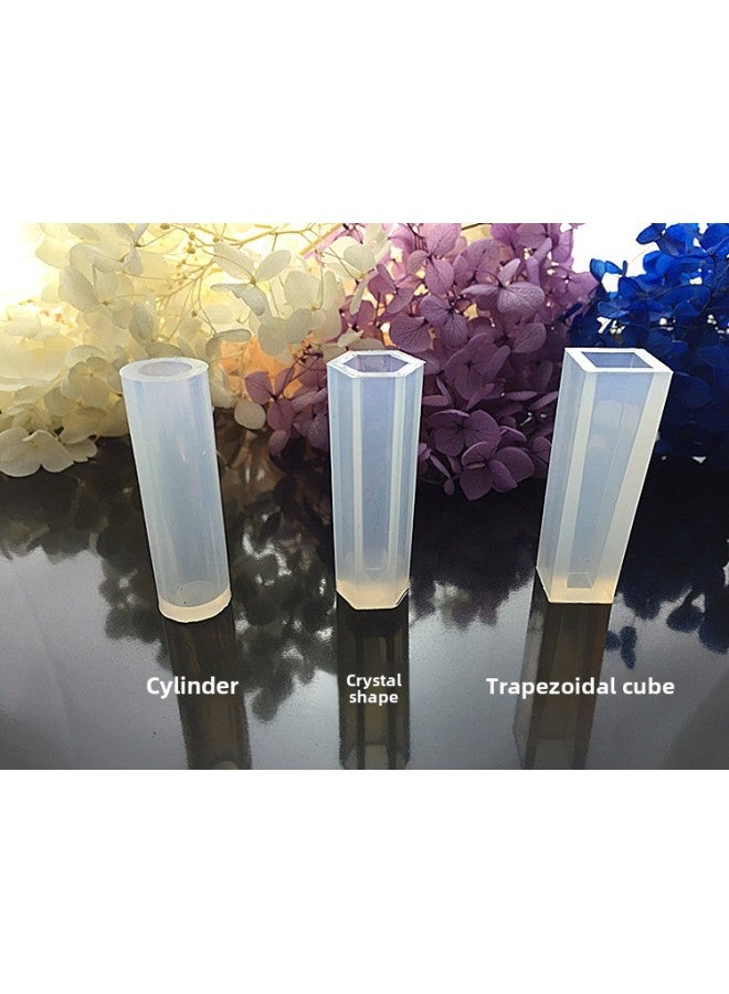 Crystal Drops Pendant Silicone Mold Polishing-free DIY Handmade Jewelry Long Cylinder Trapezoidal Crystal Shape-Specifications:Four-sided Rhombic Body Strip Die - Image 3