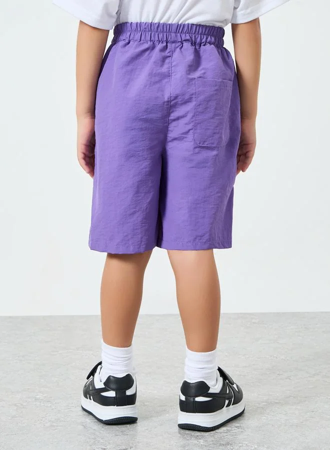 Take Two Purple Boys Purple Elasticated Waistband Shorts for Men | Best Price UAE