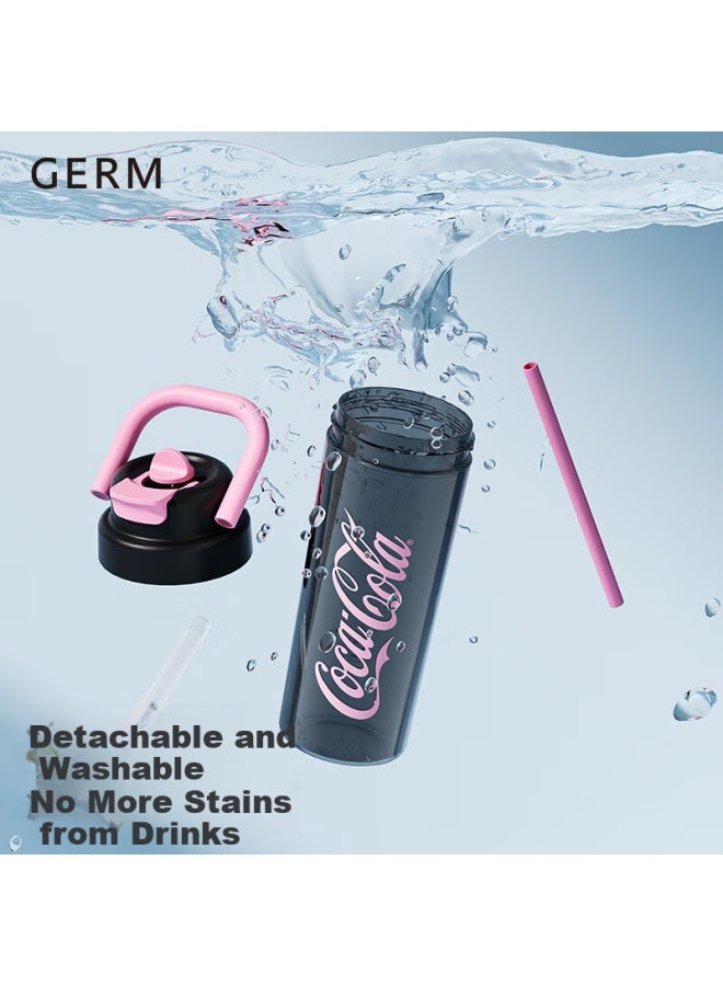 Germ Coca-cola Summer Plastic Cup Straw Water Bottle, Heat-resistant Large Capacity Portable Cup For Women, 700ml Qinghe - Image 5