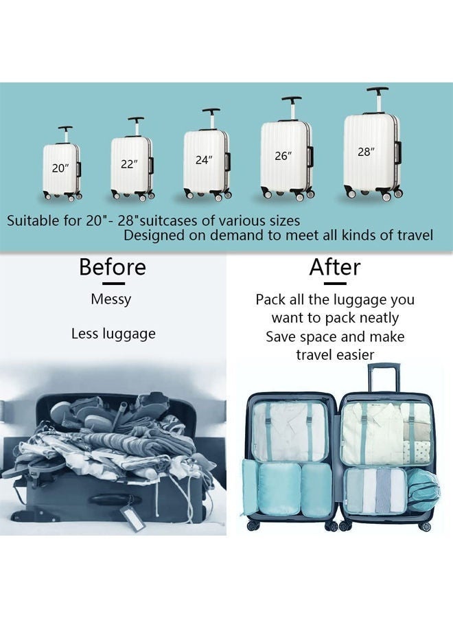 Arabest 8 PCS Packing Cube Luggage Organizers Set, Travel Packing Bags, Suitcase Bag Set, Travel Accessories Essentials - Image 5