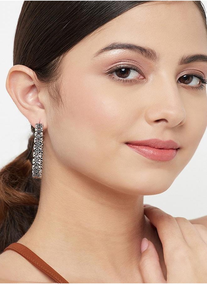 VOYLLA - Fashion Trendy Hoops Brass Earrings - Image 1