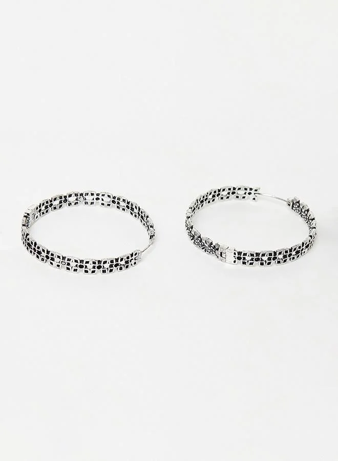 فويلا Fashion Trendy Hoops Brass Earrings