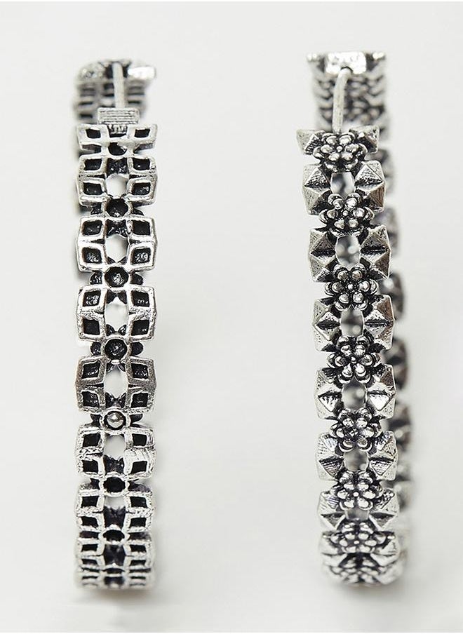 VOYLLA - Fashion Trendy Hoops Brass Earrings - Image 1