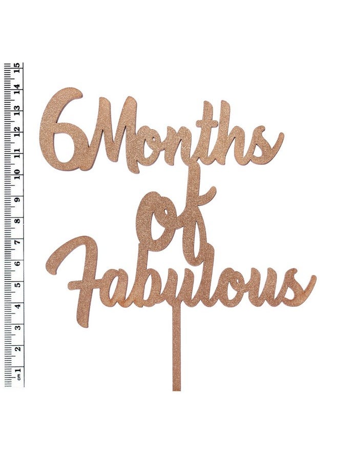 Funcart Funcart 6th Months of Fabulous Golden Cake Topper  - Image 2