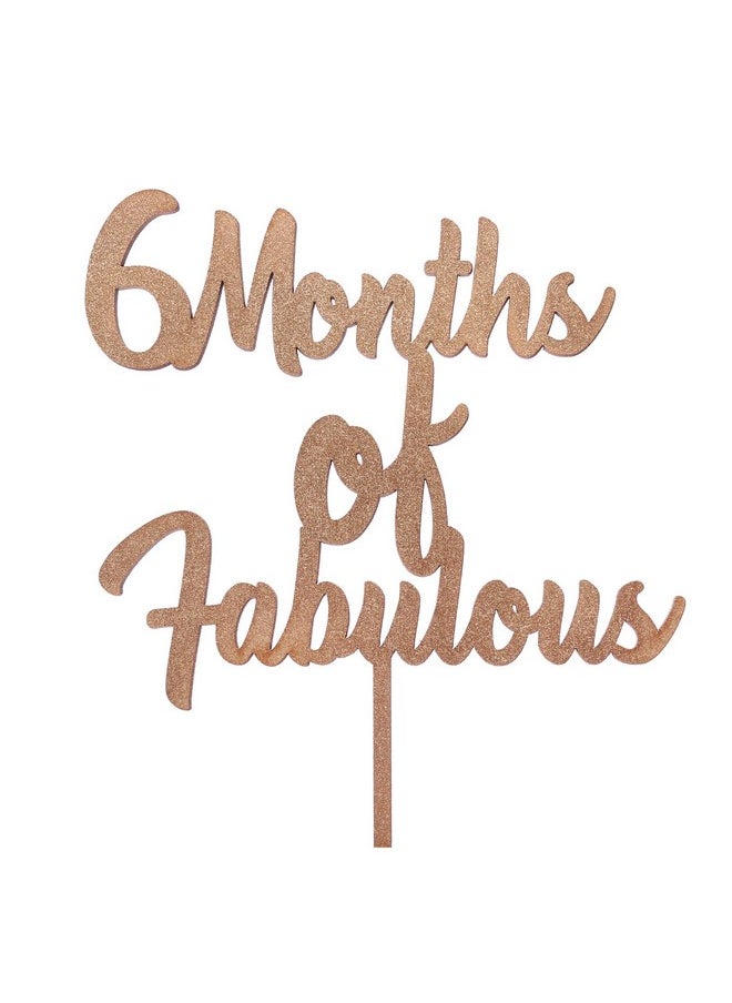 Funcart Funcart 6th Months of Fabulous Golden Cake Topper  - Image 1