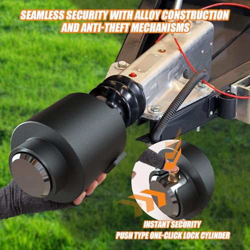 NiwNiw 2-5/16" Heavy Duty Trailer Hitch Lock - Ball Coupler&Safety Chains Anti-Theft,Travel RV/Pop-Up Camper/Boat/Truck/Motorcycle/ATV/UTV/Flatbed/Cargo/Dump/Utility Trailer Tongue Lock Secure Design - Image 4
