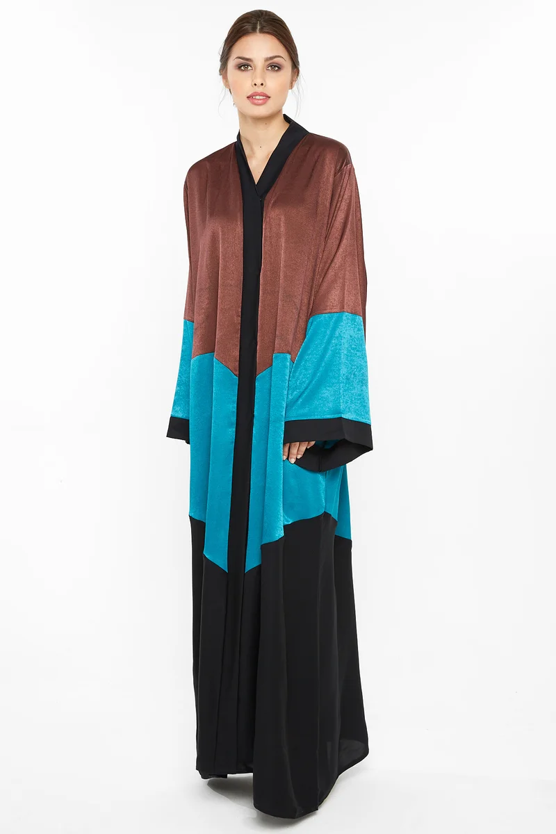 النخبة Three color abaya-AJ388A