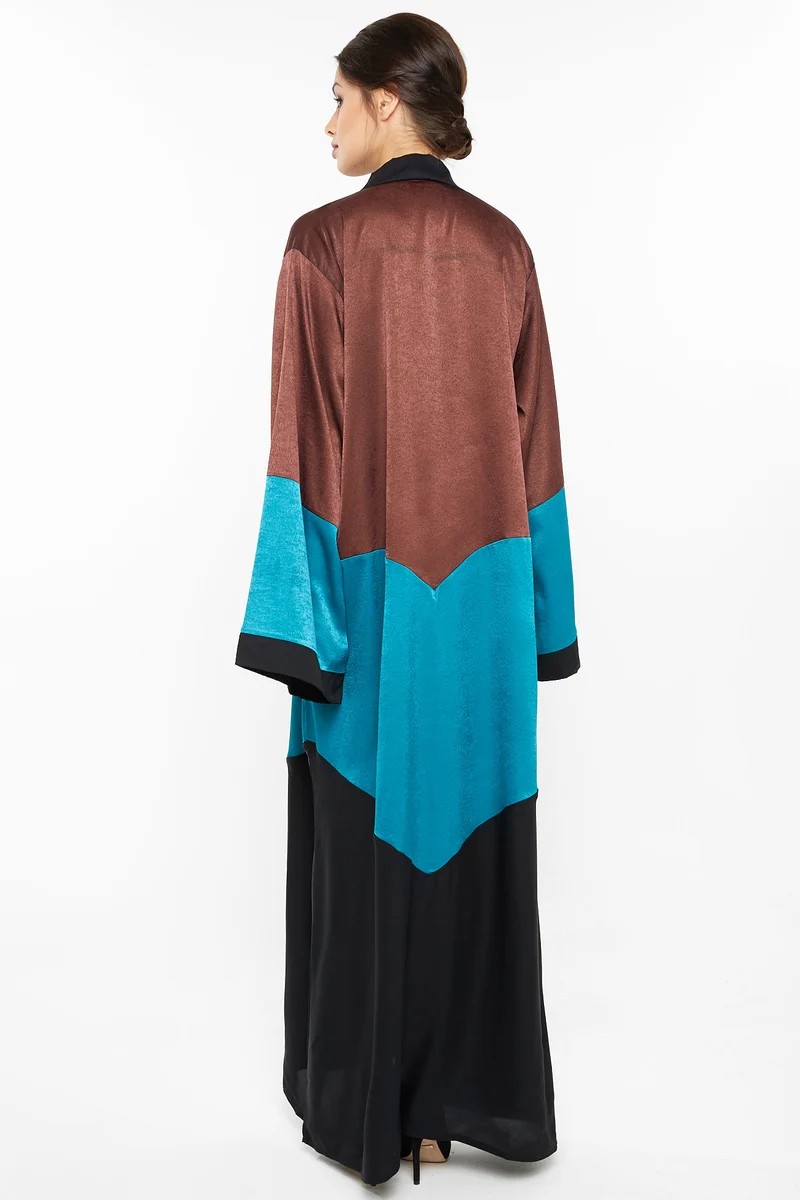 النخبة Three color abaya-AJ388A