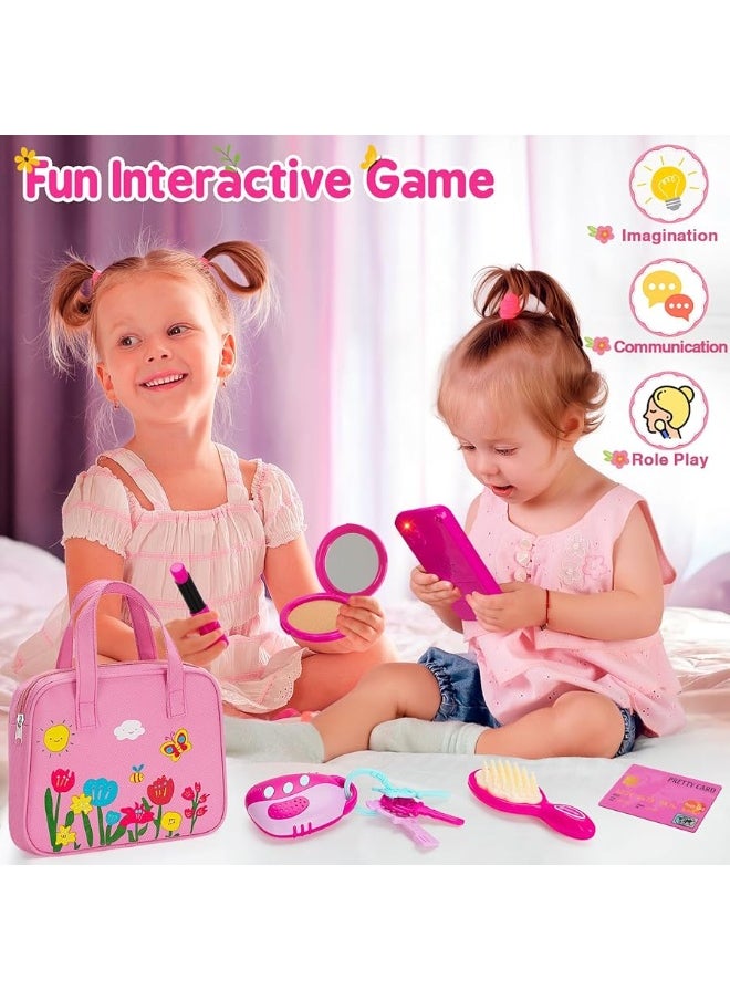 Officygnet Officygnet Play Purse Toy for Girls 1 2 3 Years Old Toddler Purse Girl Toys with Pretend Makeup Kit Princess Pretend Play Toys for Little Girls Birthday for Toddler Girls Age 23  - Image 1
