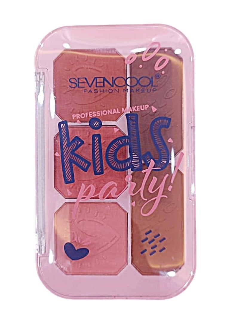 Sevencool Professional 5-in-1 Blusher Palette – Blush, Highlighter, Contour & Eyeshadow for All Skin Tones - Image 3