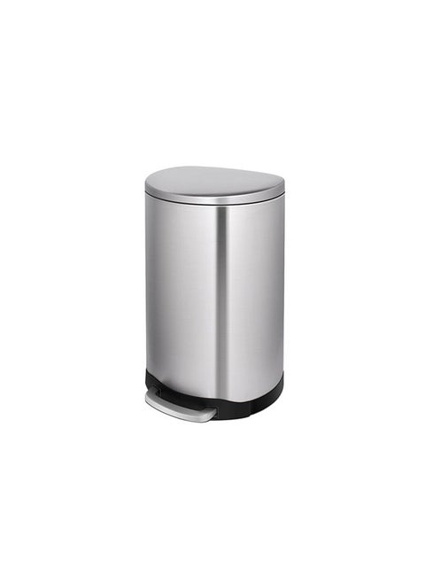 Brecklin 40l D Shape Pedal Bin |Chrome Color |Rust Resistant |  39x36x67.5cm