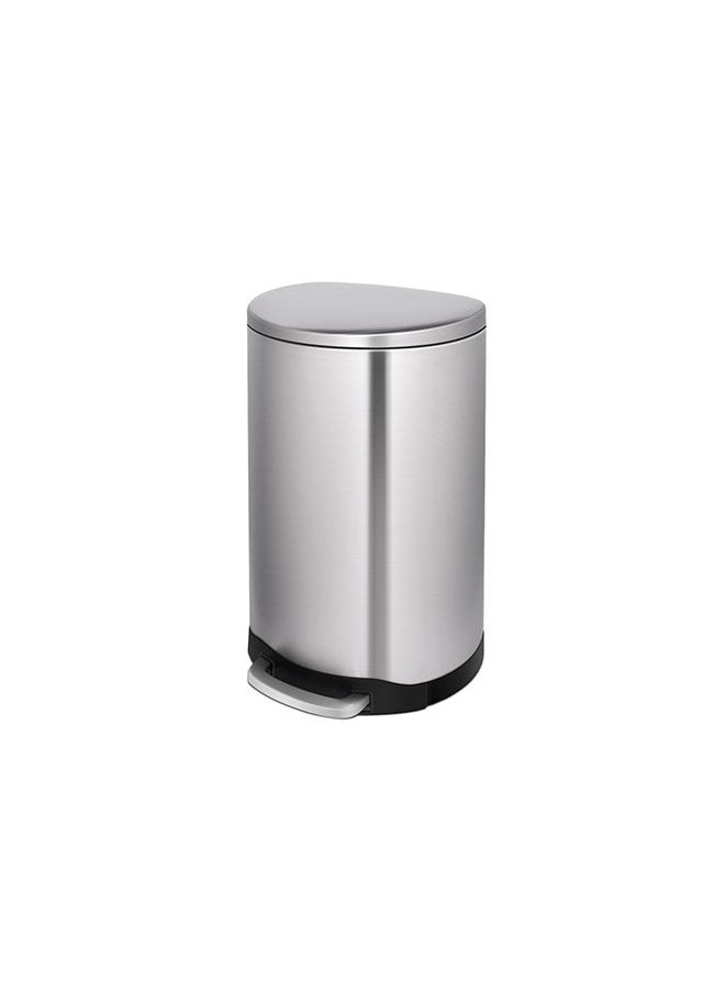 Brecklin 40l D Shape Pedal Bin |Chrome Color |Rust Resistant |  39x36x67.5cm