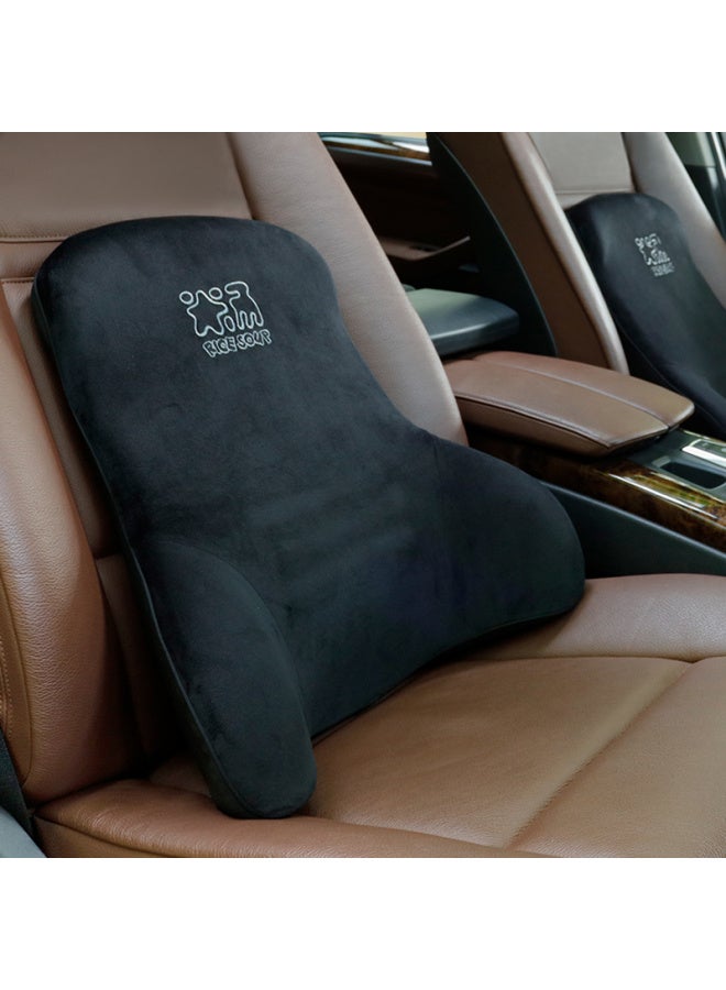 Icaroom Car Lumbar Support, Space Memory Foam Waist Cushion, Seat Backrest Pillow For All Seasons, T-608m Dream Black - Image 1