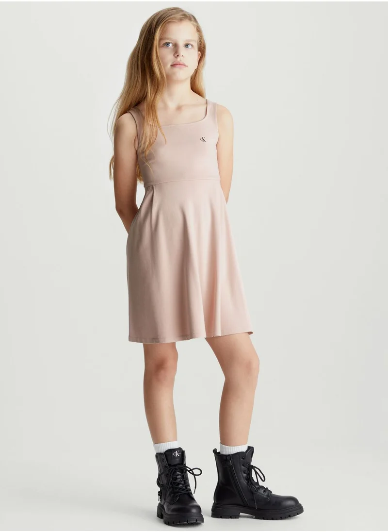 Calvin Klein Jeans Youth Logo Tape Fit & Flare Dress