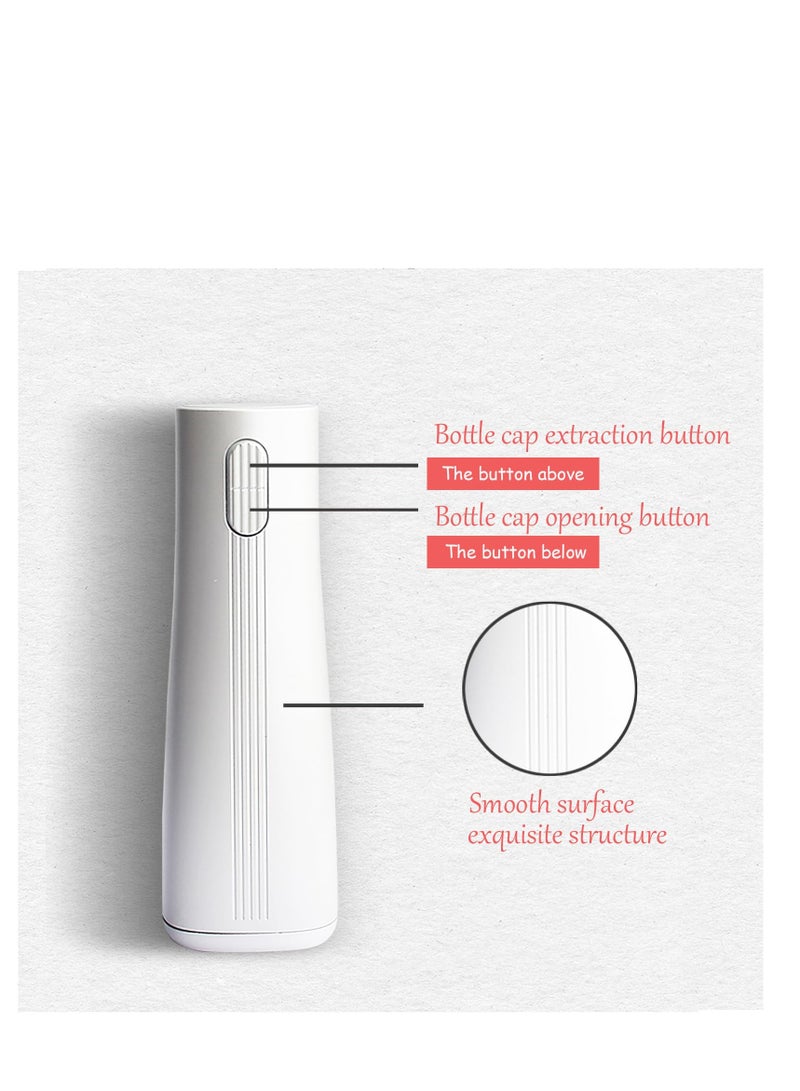 SYOSI Electric Wine Opener, Cordless Electric Corkscrew, One-Click Button, Reusable Automatic Corkscrew Wine Opener for Wine Lovers Gifts Home Kitchen Party Bar Wedding. Wine Gifts for Men. (White) - Image 2