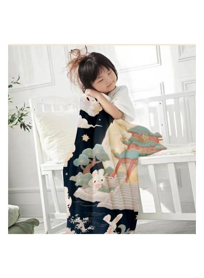 عام بطانية رقيقة من الفانيلا الكرتونية للأطفال أو الطلاب (دافئة ومريحة ومناسبة للنوم والألعاب) 100 سم * 150 سم - 71 - Image 4