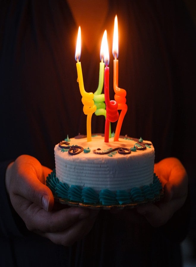 شيف كرافت شموع شيف كرافت الكلاسيكية ذات التصميم الحلزوني، ارتفاع 3.5 بوصة، طقم من 4 قطع، أحمر/برتقالي/أصفر/أخضر - Image 3