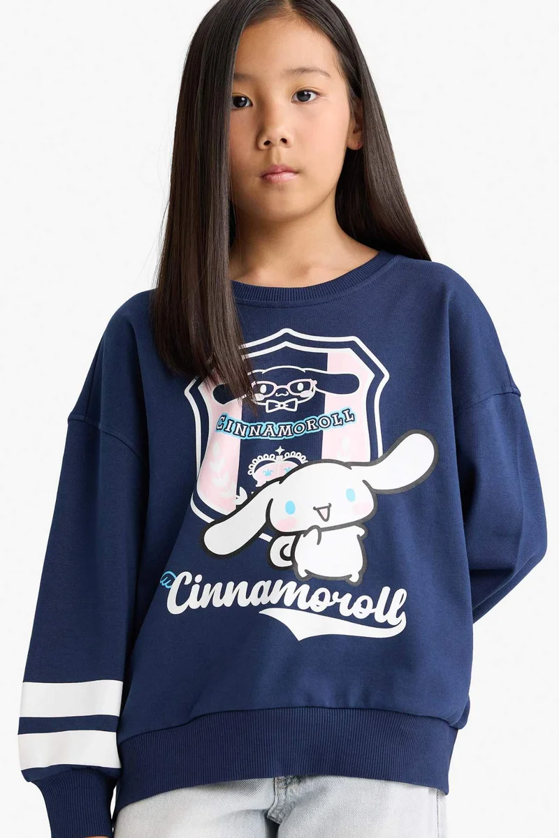 DeFacto Girl Hello Kitty Oversize Fit Crew Neck Sweatshirt