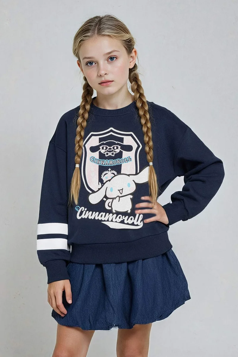 DeFacto Girl Hello Kitty Oversize Fit Crew Neck Sweatshirt