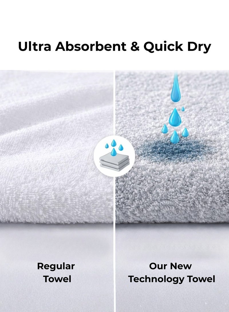 Pearl Coast International Luxury Hotel Bath Towel 500 GSM – Ultra Absorbent Quick Dry, Soft Cotton Blend, Large 90x170 cm – Premium Spa Towel - Image 5
