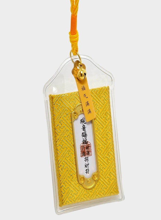 Fengshuibringluck Chinese Blessing Omamori Sachet Bag Longevity/Marriage/Study/Good Luck/Career Amulets 7PCS (Gold (Wealth) 3CM/1.1inch FW5063 0 - Image 3