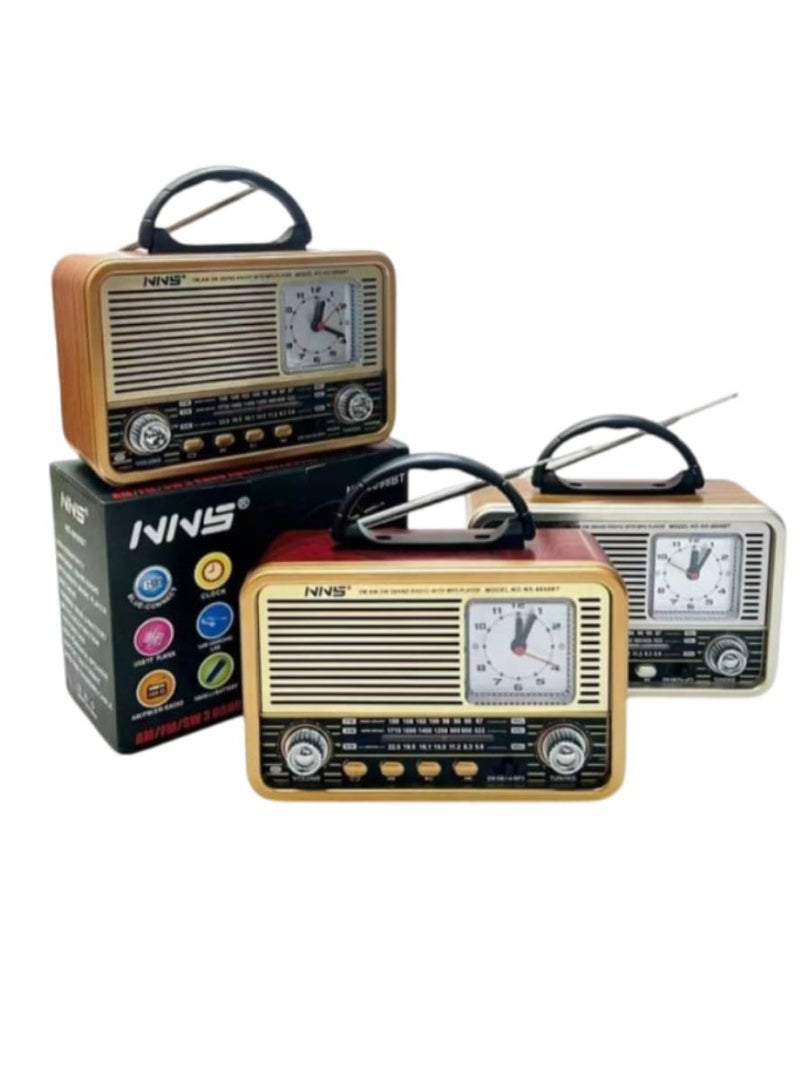 أن أن أس راديو NS-8898BT لاسلكي قابل للشحن راديو اف ام كلاسيك - Image 4