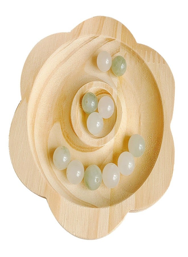 URTERYSER Natural Wood Board Plate Beading Tray Jewelry Measuring Tools Craft Gift Bracelet Stand Store Display Plate for Table Beading Tray - Image 4
