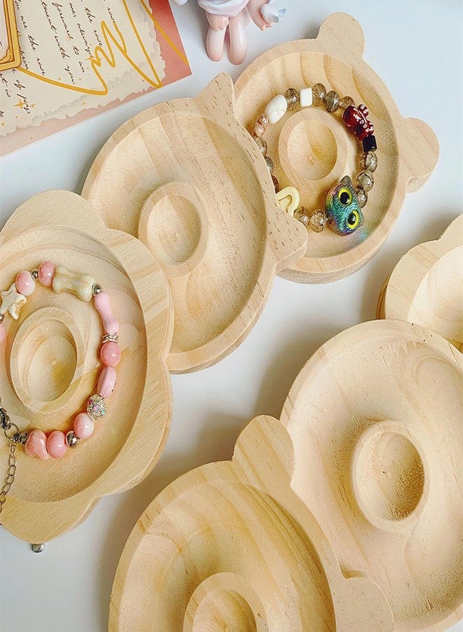 URTERYSER Natural Wood Board Plate Beading Tray Jewelry Measuring Tools Craft Gift Bracelet Stand Store Display Plate for Table Beading Tray - Image 3