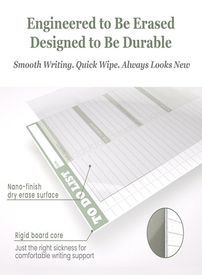 Clever Clean Dry Erase Desk Planning Board - Reusable Desktop Daily Planning Board, Work To-do List - 11"x8.5" Tabletop Dry Erase Board with Stand - Marker Included - Image 3