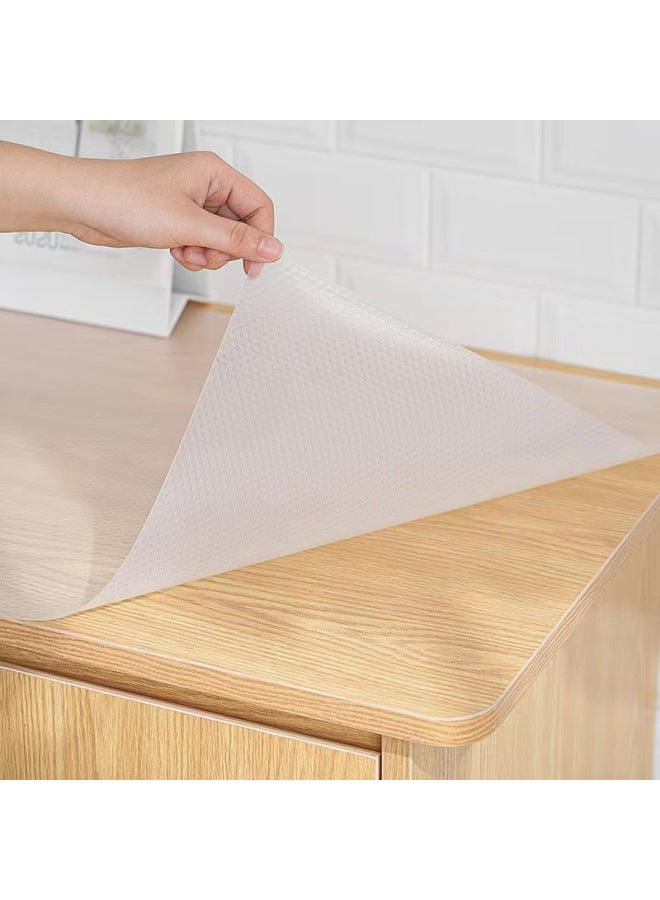 Eva Fridge Mat Oil-resistant Cuttable Cabinet Drawer Mat Easy-to-clean Dining Heat-insulating Cup-Color:White-Specifications:4 Pieces Of OPP Bag (45*29cm)  - Image 1