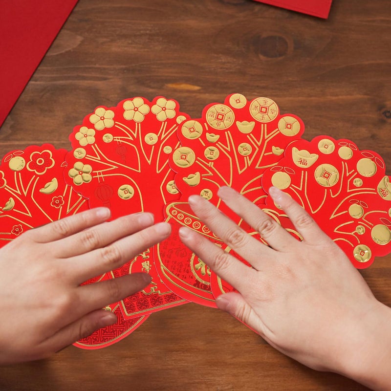 Chinese Lunar Year Red Envelopes 16pcs Mixed Designs Sturdy for Lucky Money Gifting - Image 4