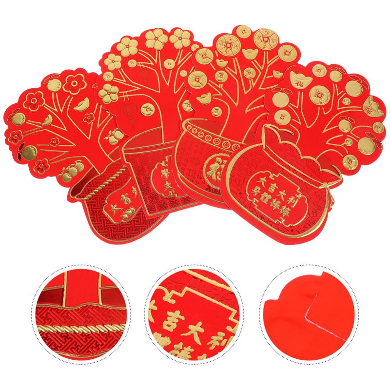 Chinese Lunar Year Red Envelopes 16pcs Mixed Designs Sturdy for Lucky Money Gifting - Image 3