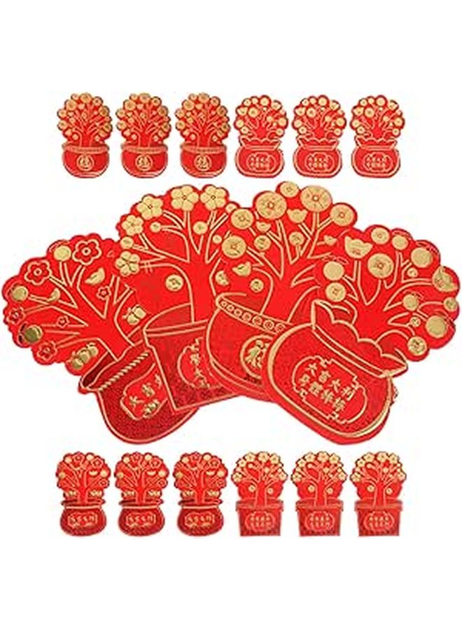 Chinese Lunar Year Red Envelopes 16pcs Mixed Designs Sturdy for Lucky Money Gifting - Image 1