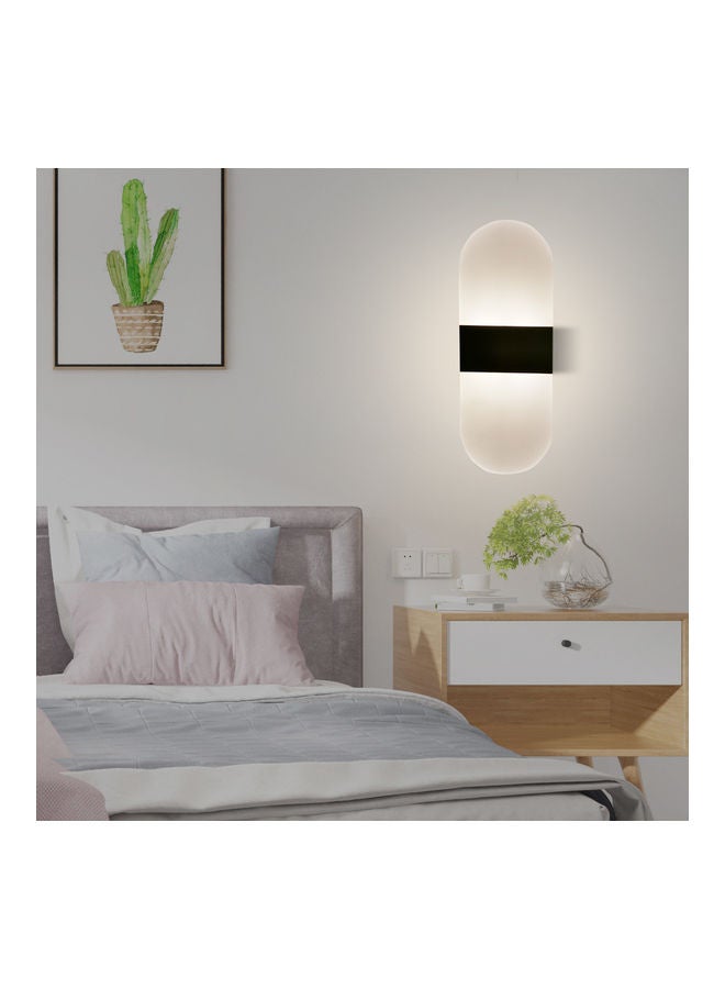 نيبمينينت مصباح LED للحائط بمفتاح أكريليك (فضي، أبيض، بزاوية عمودية ) فضي 28*5*11سم - Image 3