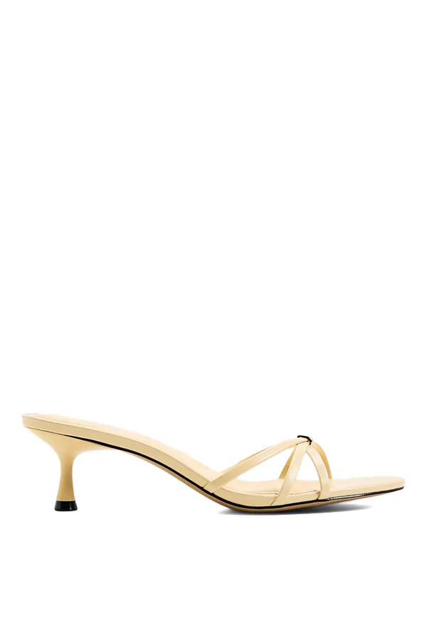 Madalyn Ladies Yellow Heeled Sandals