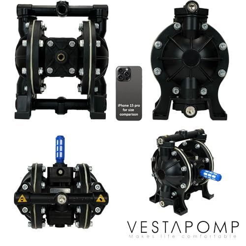 vestapomp makes li fe comfortable Vestapomp Air Operated Diaphragm Pump - Diaphragm Pump Air - Waste Oil AODD Small - Double Pneumatic Transfer (1/2 inch Discharge, Aluminum Body + Nitrile, 15 GPM, 100 PSI) - Image 4