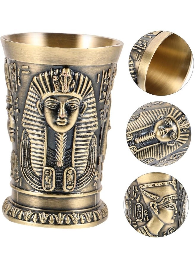 Generic Antique Egyptian Mug Carved Pattern Cocktail Cup for Home Office 50ml  - Image 5