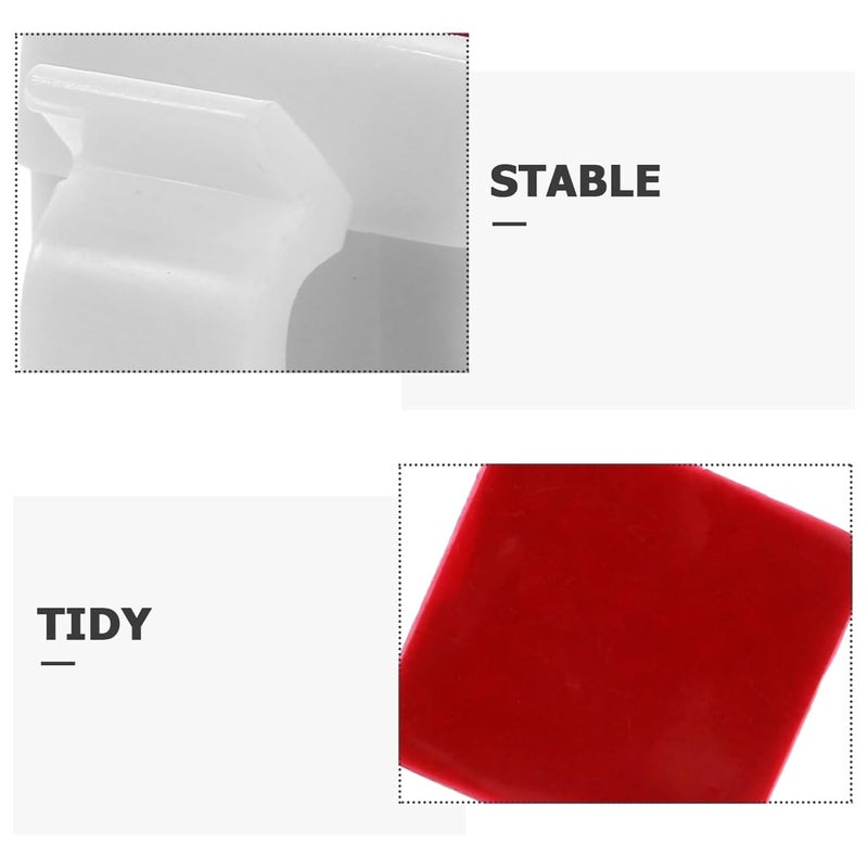 مشابك أسلاك ذاتية اللصق بيضاء 200 قطعة، مثبتات كابلات منظمات للمنزل والمكتب والحائط - Image 4